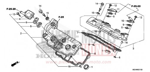 COUVERCLE DE CULASSE VFR1200XH de 2017